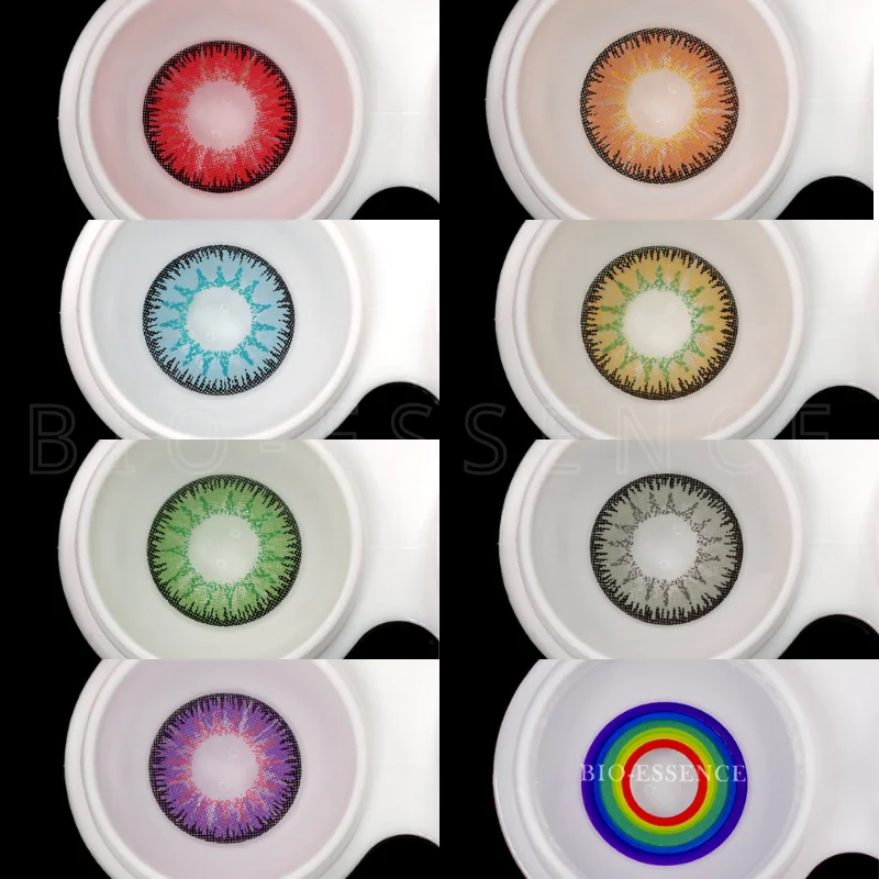 1 Pair Colored Contact Lenses for Eye Vika tricolor Series Color Cosmetic Halloween Contacts for Cosplay Eyes Lenses