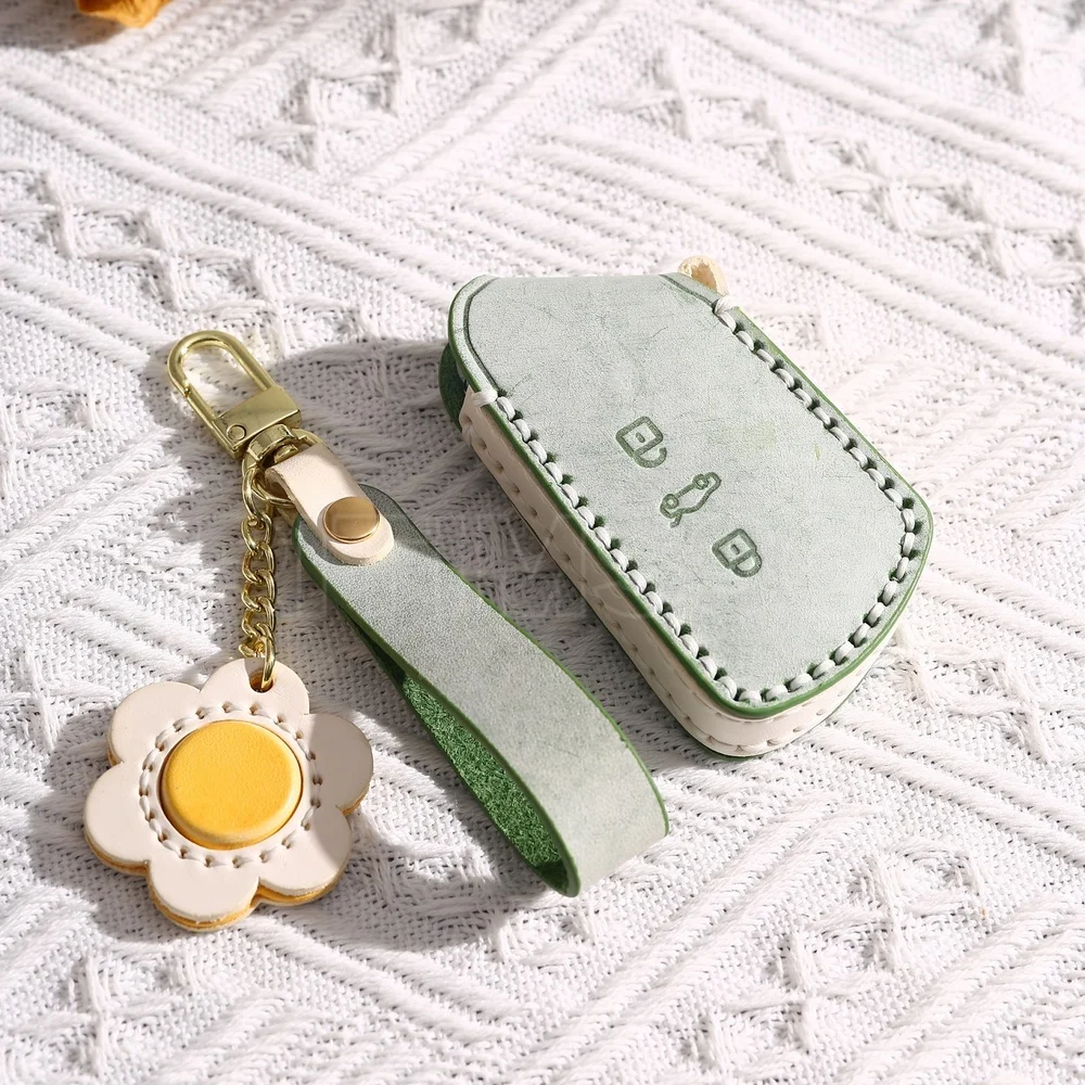 

Модный кожаный чехол для автомобильного ключа с дистанционным управлением чехол для VW Volkswagen Golf 8 2020 Skoda Octavia A8 2021 SEAT Leon MK4 аксессуары