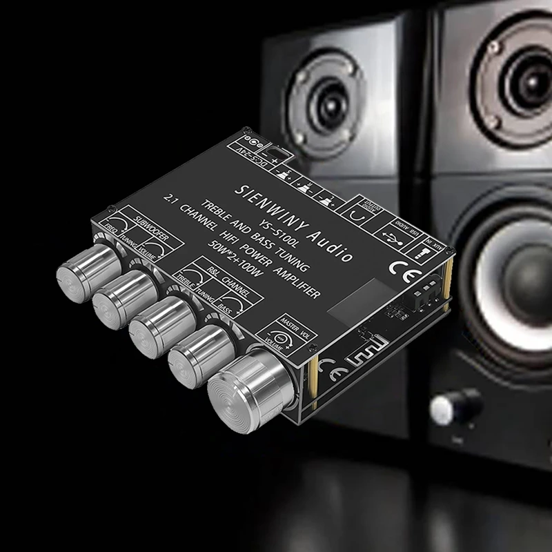 Плата цифрового усилителя 2 1 каналов 50 Вт x2 + 100 высокомощный BT5.0 стереоусилитель