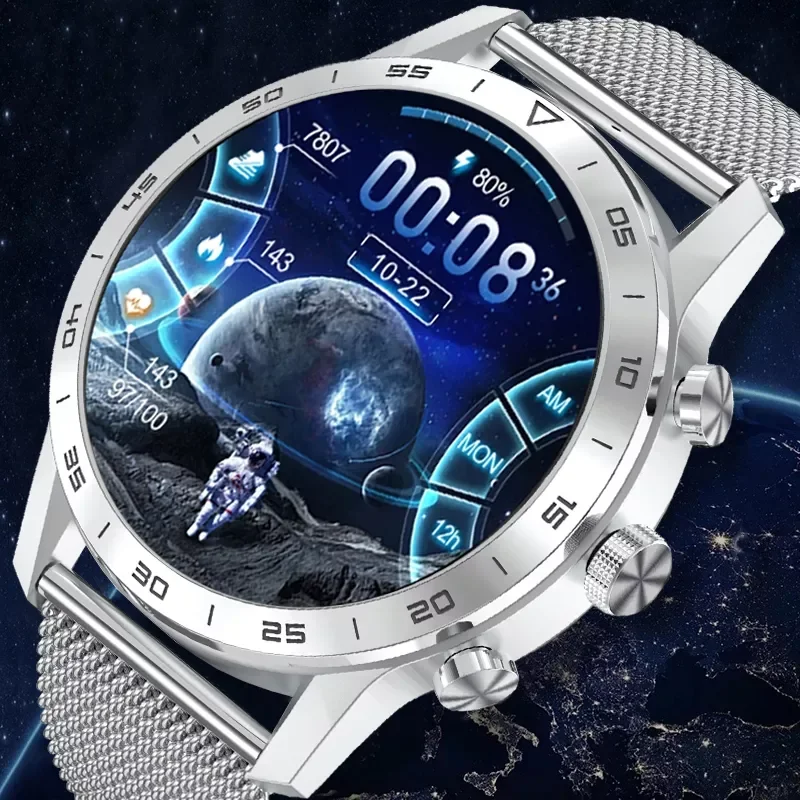 

2022 New Wireless Charging Sports Watch IP68 Waterproof Steel Smartwatch Mens Watches Fitness Bracelet For Android