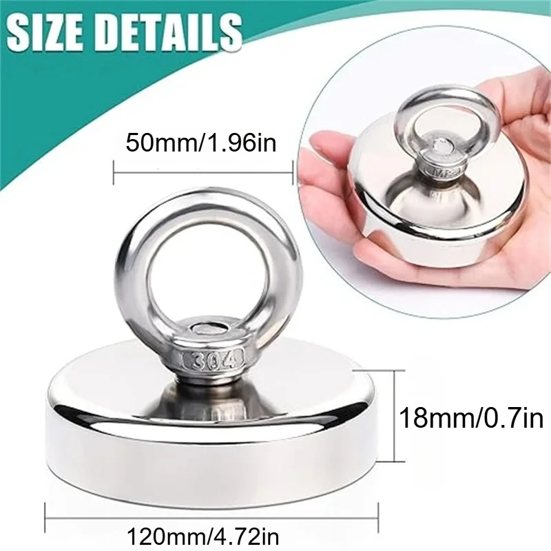 

Мощные Рыболовные Магниты Eurmax Серий J16/J20/J32/J36/J42/J60/J70/J75/J80/J90/J120 Со Скрытыми Отверстиями И Кольцами Для По...