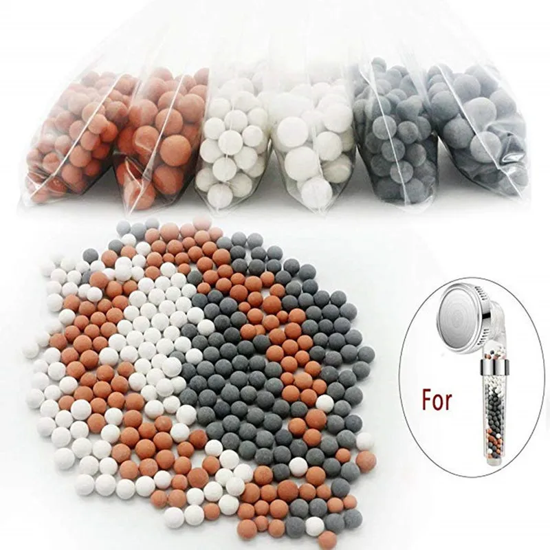 

Shower Head Water Purification Bathroom Accessory Replacement Round Mineral Balls Filter Anion Beads Negative Ions Energy Ball