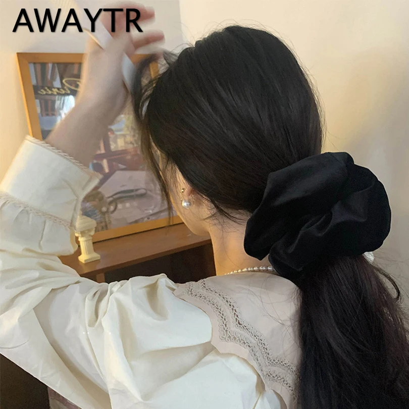 

Женская Вельветовая повязка для волос AWAYTR, мягкая фланелевая эластичная резинка для волос с конским хвостом