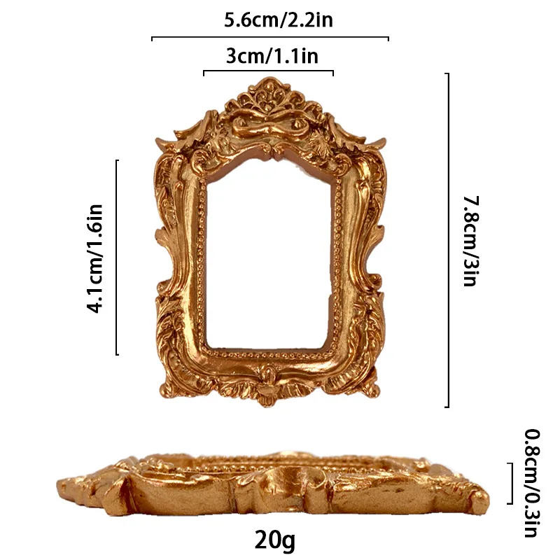

Золотая мини-фоторамка из канифоли