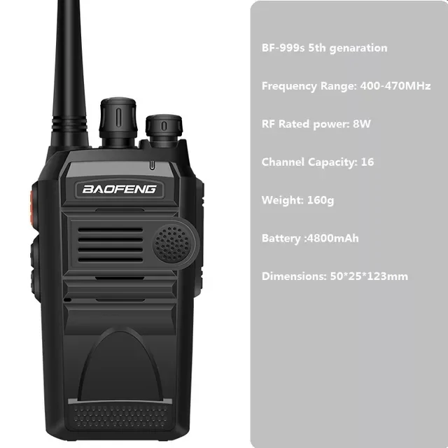 Baofeng BF-999S  Two-way Radio walkie talkie 3-5km CB Radio FM Transceiver walkie-talkie рация