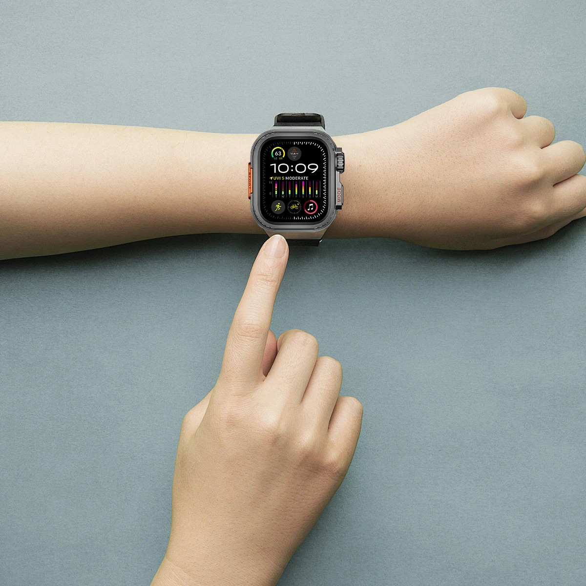 Металлическая фоторамка для Apple Watch 45 мм 44 защита Бампера Для iWatch серии 9 8 7 6 5 4 SE