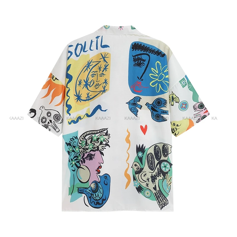 Трендовая блузка с коротким рукавом рубашка женские повседневные пляжные