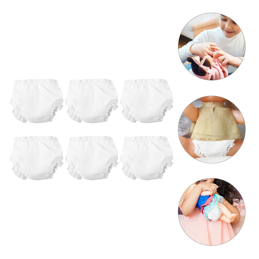

6 Pcs Accessories Diapers Dolls Clothes Pretend Toys Baby Kids Play Nappies