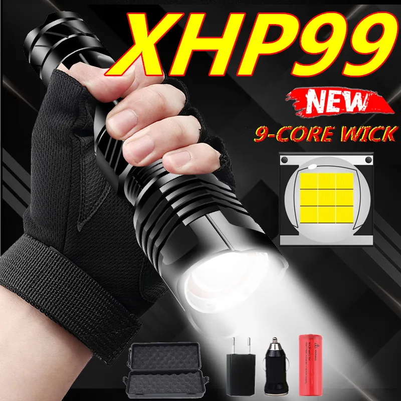 

Xhp99 Super Bright Powerful Led Flashlight Torch Xhp90.3 Tactical 10000lm Usb Rechargeable Flash Light 18650 Led Lantern