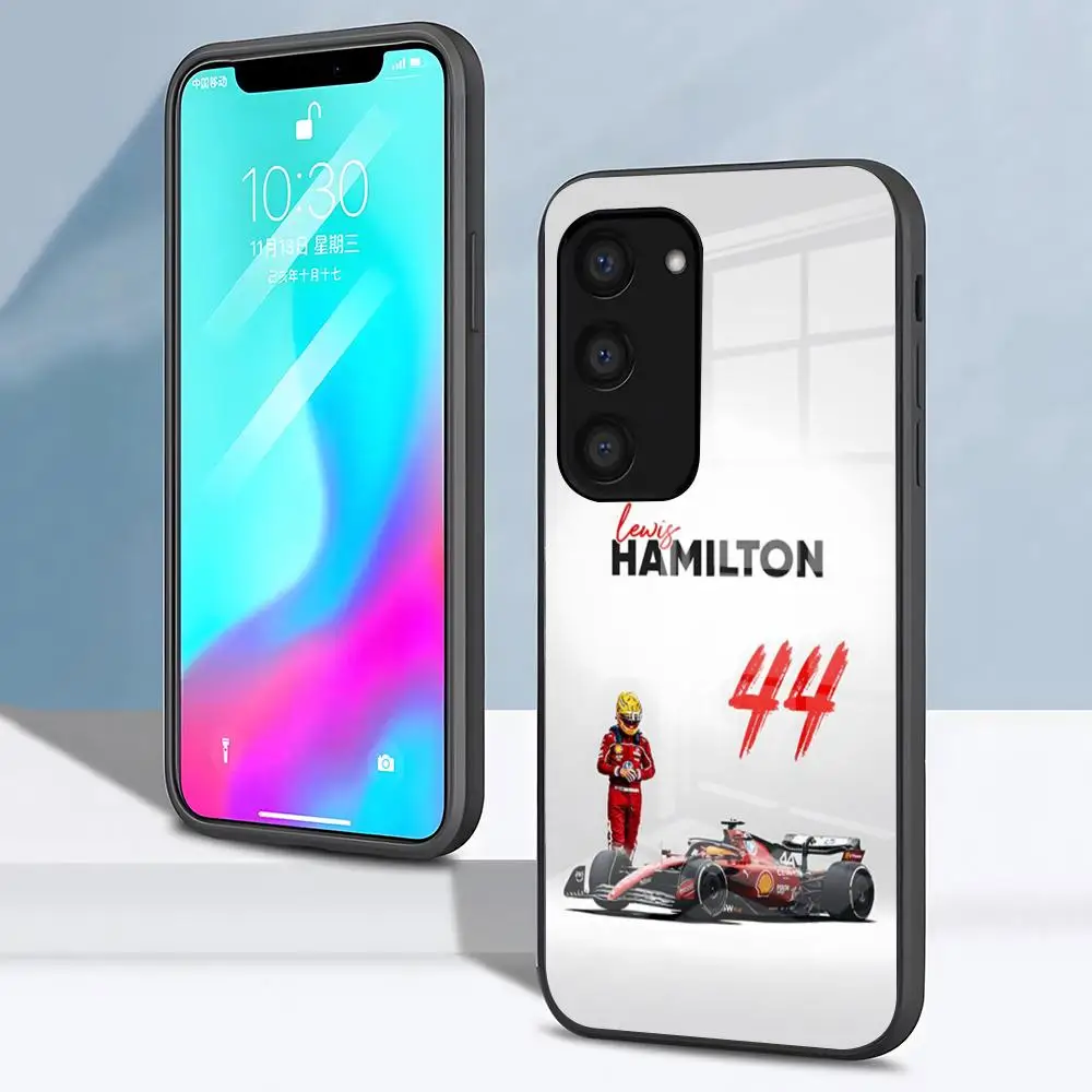 Чехол для телефона Lewis H-Hamiltons 44 для Samsung S26 S25 S24 FE S23 S22 S21 Plus S20 Ultra Note20Ultra, черный, стеклянный (art.: 3920dc2a37009) - 3920dc2a37009