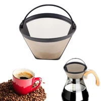 washable gold mesh handle coffee filter reusable cone style coffee filter dolce gusto coffee set