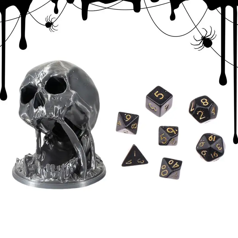3D печатная башня для игральных костей на Хэллоуин лоток колесиках DND игральные