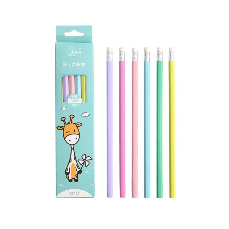 12 шт. карандаши в виде жирафа свиньи |