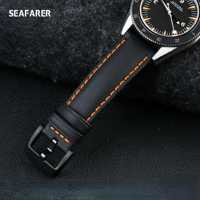 Nylon Watchband Men for Omega Citizen Tissot Mido Series Watch Strap Calfskin Sole Watch Bracelet Women 20 22mm