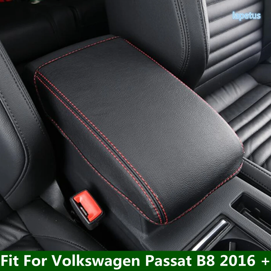 

Accessories Central Armrest Storage Box Protective Cover PU Leather Pad Mat Cushion Fit For Volkswagen Passat B8 2016 - 2019