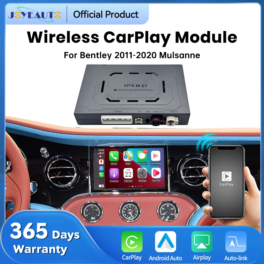 Фото Беспроводной модуль JoyeAuto CarPlay и интерфейс Android Auto для Bentley Mulsanne 2011-2020 с поддержкой Airplay, Mirror-Link и голосового управления №1
