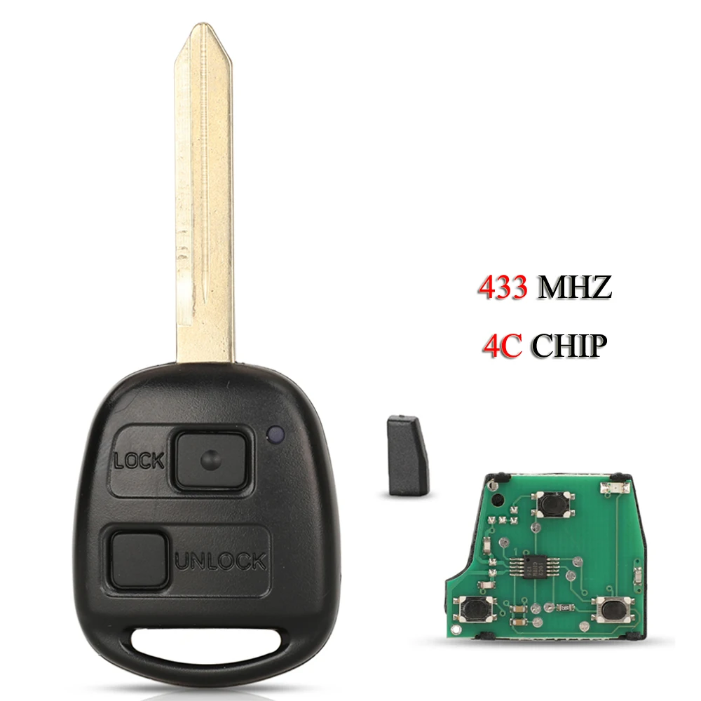 

Умный Дистанционный Ключ Jingyuqin, Чип 433 МГц 4C Для Toyota Avensis Yaris 2003-2011 С 2/3 Кнопками И Лезвием TOY47