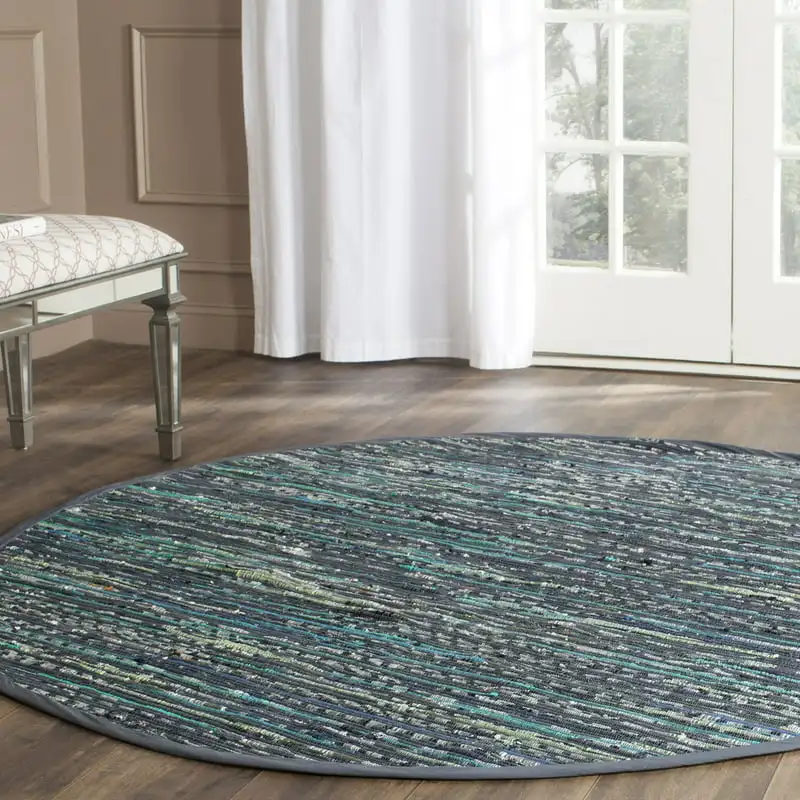 

Rug Collection Round Striped Transitional Area Rug