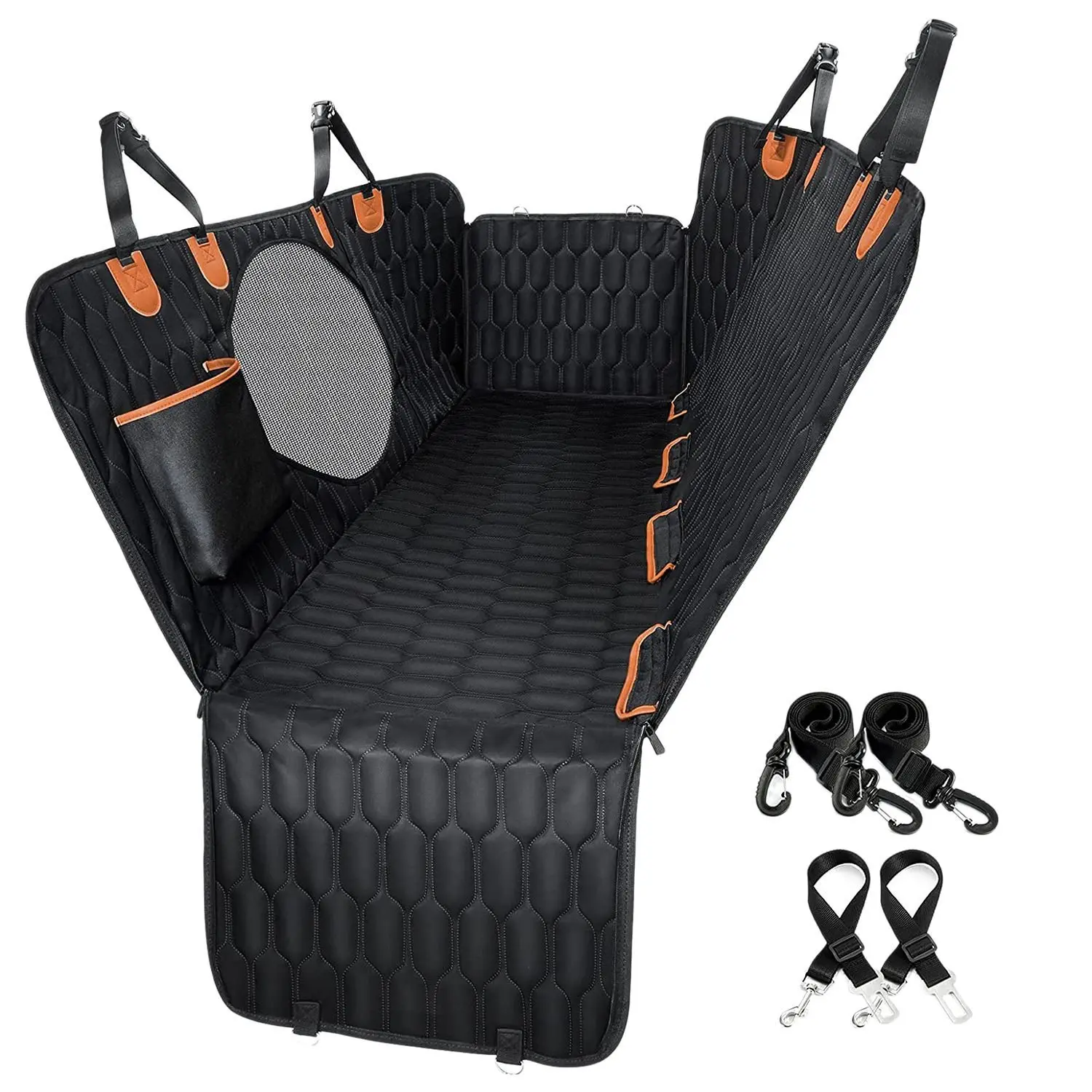 

Dog Car Back Seat Cover, Antinslip Pet Car Seat Cover with Big Mesh Window, Waterproof Durable Washable Dog Car Hammock