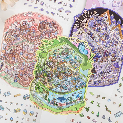 Kawaii 3D наклейки для детей