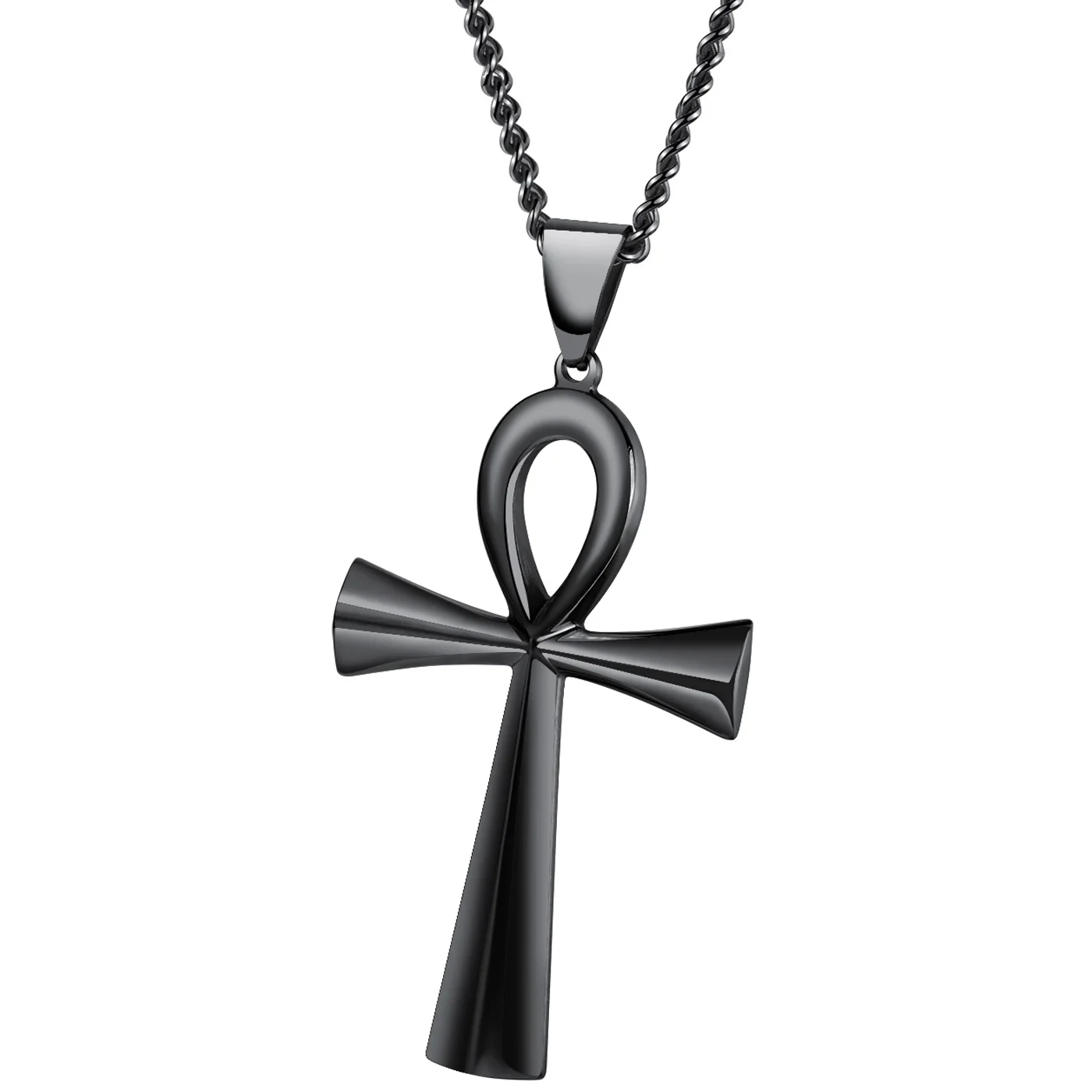

Цепочка из нержавеющей стали, гипетский Анкх кулон с распятием для мужчин и женщин, Подарочная бижутерия в стиле панк