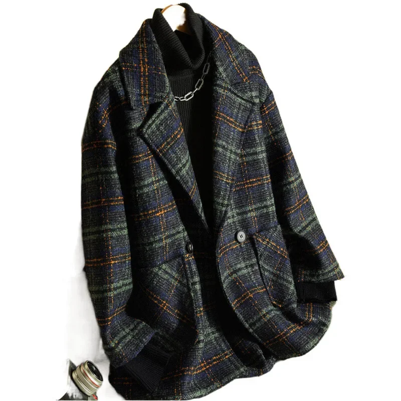 Клетчатый женский клетчатый костюм