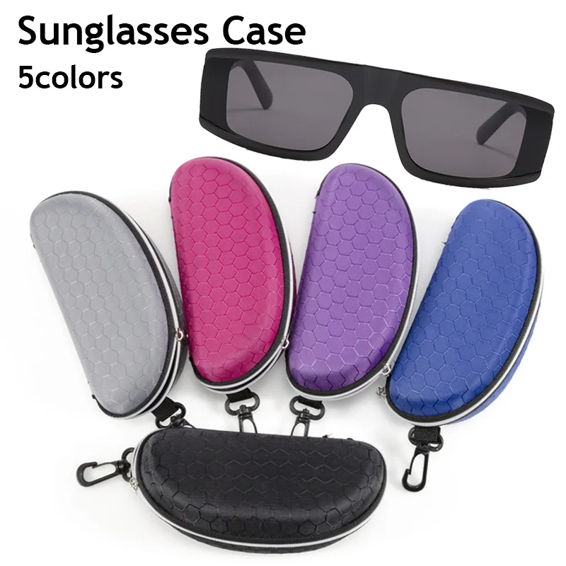 

2023 Hot Selling Sunglasses Bag Strong Simple Protect Glasses Case Fashion Travel Portable Zipper Belt Clip Glasses Box