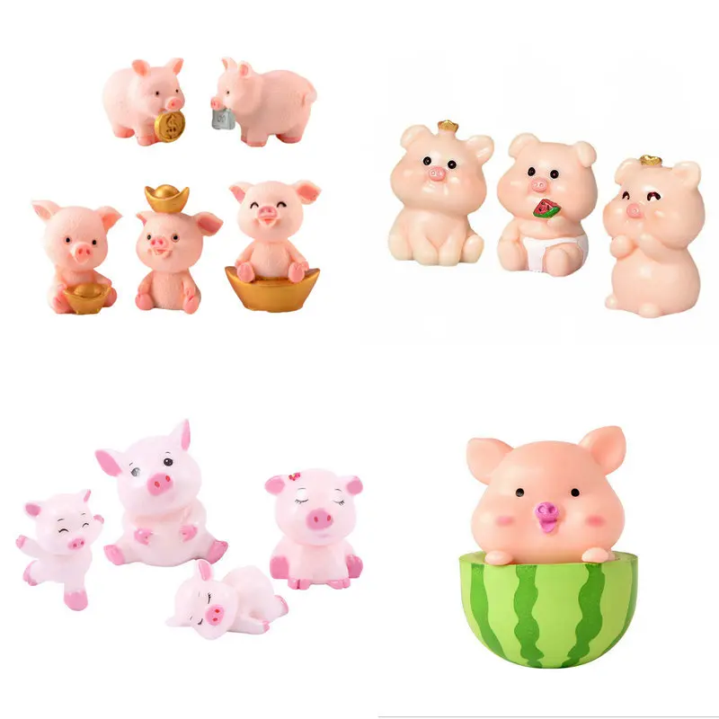 

Micro Landscape Cute Pig Animal Mini Fairy Tale Garden Model Figurine Home Decoration Diy Accessories