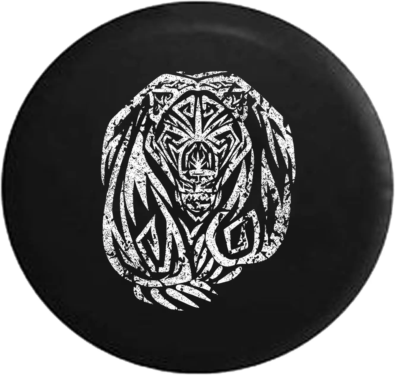 

American Unlimited Spare Tire Cover Distressed Tiger Bear Tribal Wildlife Big Cat Cover fits SUV