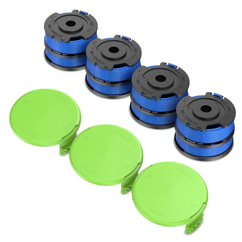 

29092 String Trimmer Replacement Spool 29252 for Greenworks 20V 24V 40V 80V Weed Eater Cordless Trimmer (8 Spool, 3 Cap)