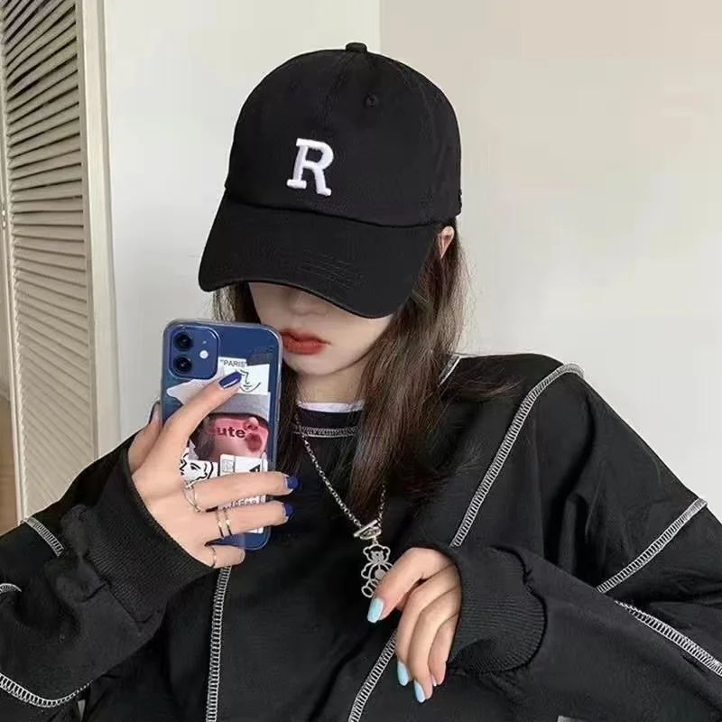 

Baseball Hat Female Spring Korea Letters R Mark 2022 New Fashion Wild Summer Hip Hop State Duck Cap
