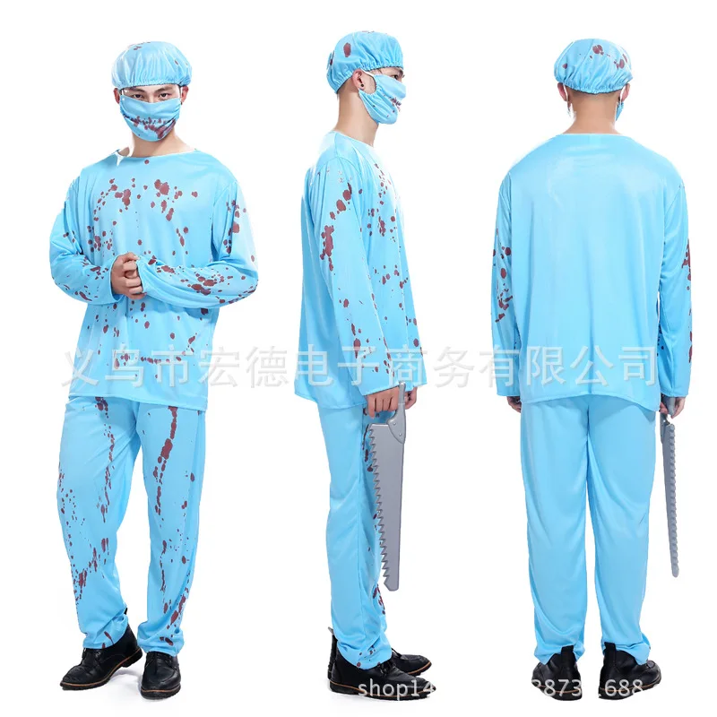 

Halloween Cosplay Adult Party Cosplay Costume Funny Costume Bloody Men Surgical Doctor Costume