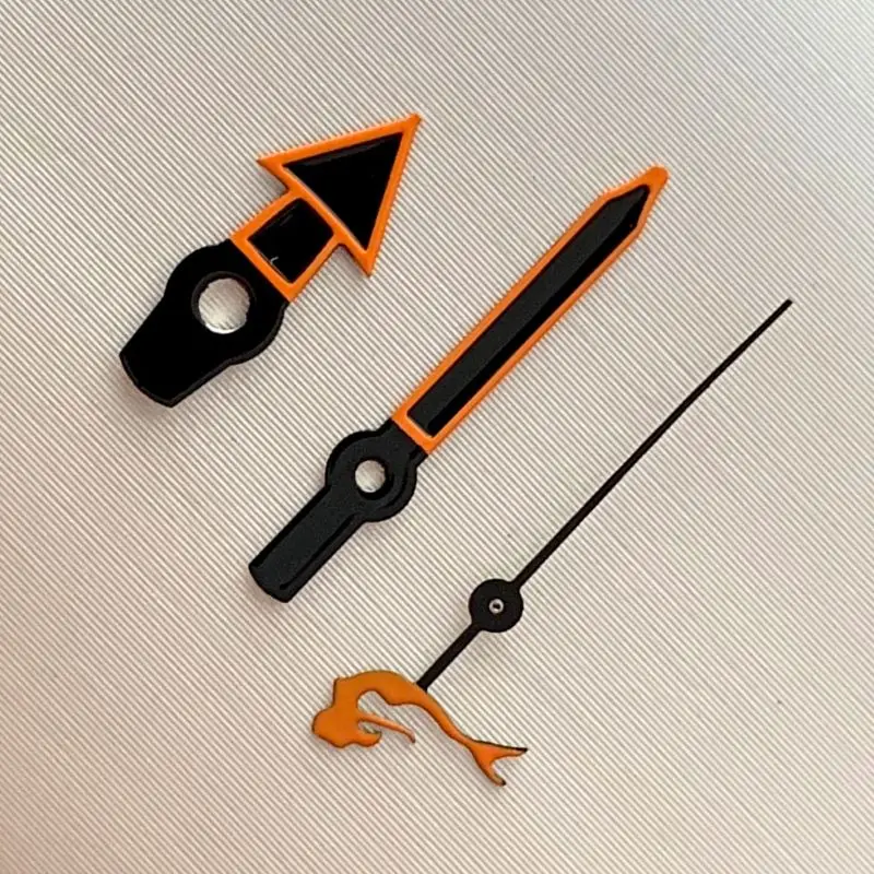 Analog Watch Accessories: Japan NH35/NH36/4R36 Automatic Mechanical Movement, Orange Edge, Black A, No Luminous