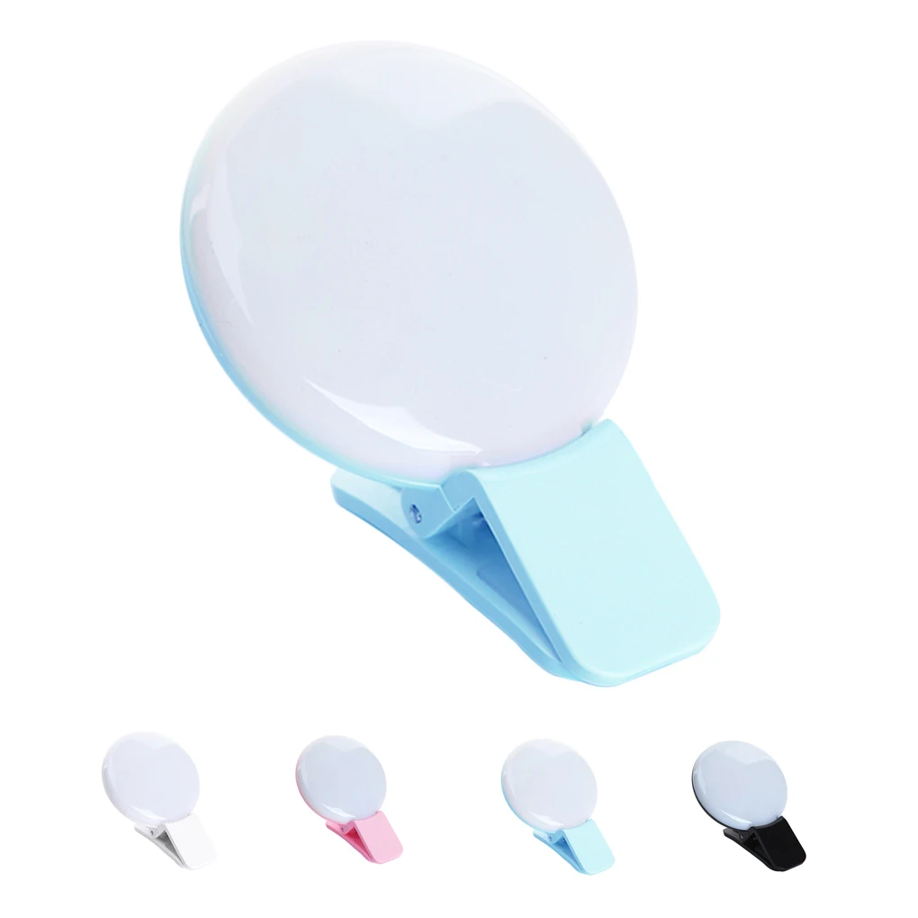 

Mobile Phone LED Flash Light Beauty Fill Lamp 3 Block Enhancing Modes Selfie Ring Light,Pink