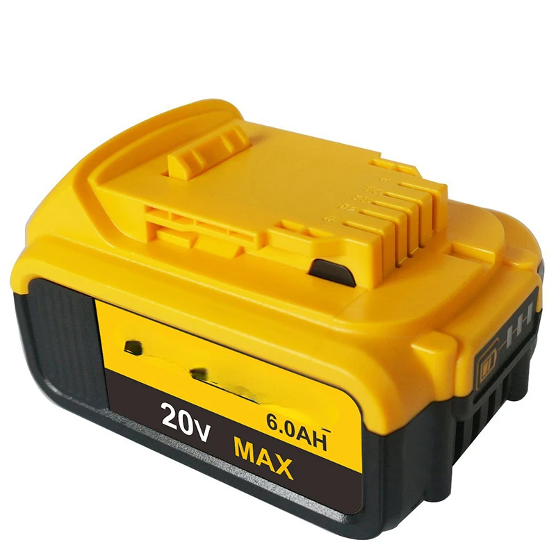 

New 18V 6 0Ah MAX XR 18650 Battery Power Tool Replacement for DEWALT DCB184 DCB181 DCB182 DCB200 20V 6A 18v Battery With Charg
