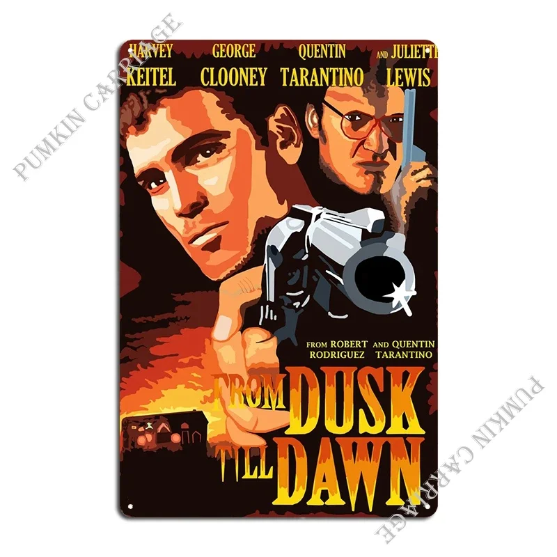 Фото От Сумерки Till Dawn, металлическая табличка, постер, клубный бар, кинотеатр, настенная табличка, вечерние жестяные вывески, постер №2