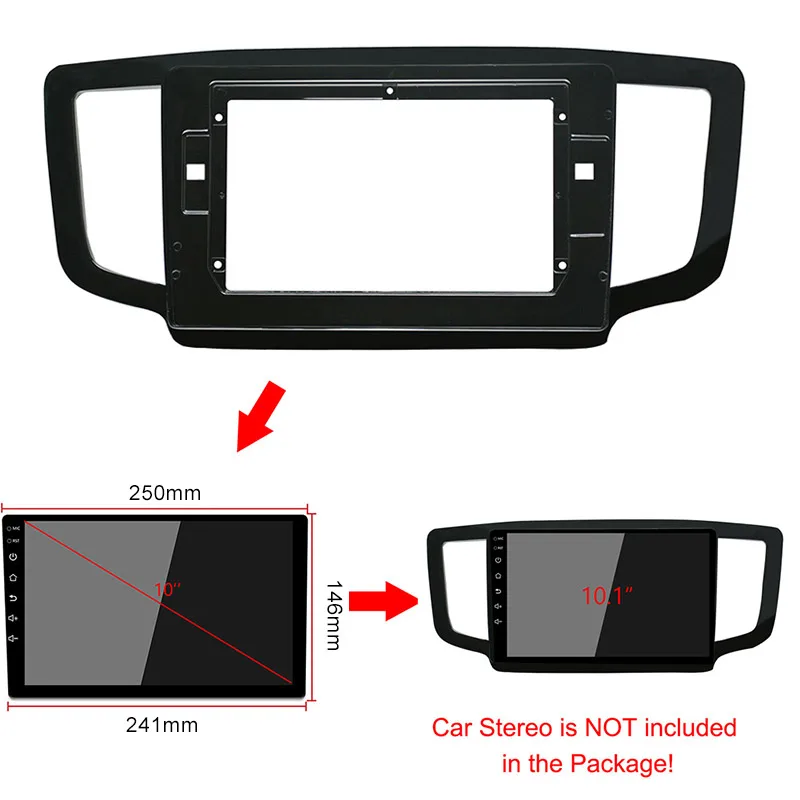 10 1 дюймовые автомобильные комплекты отделки Fascia ДЛЯ HONDA Odyssey 2015-2018 двойная Din