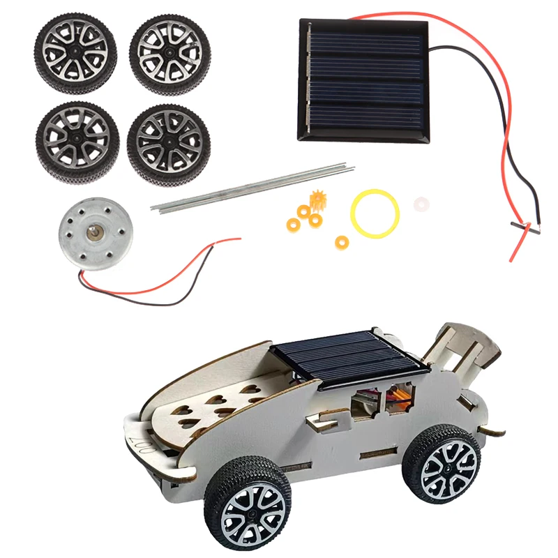 

Обучающая игрушка ручной работы, научный эксперимент, подарки для детей, раннее образование, сборка «сделай сам», деревянная модель автомобиля на солнечной энергии