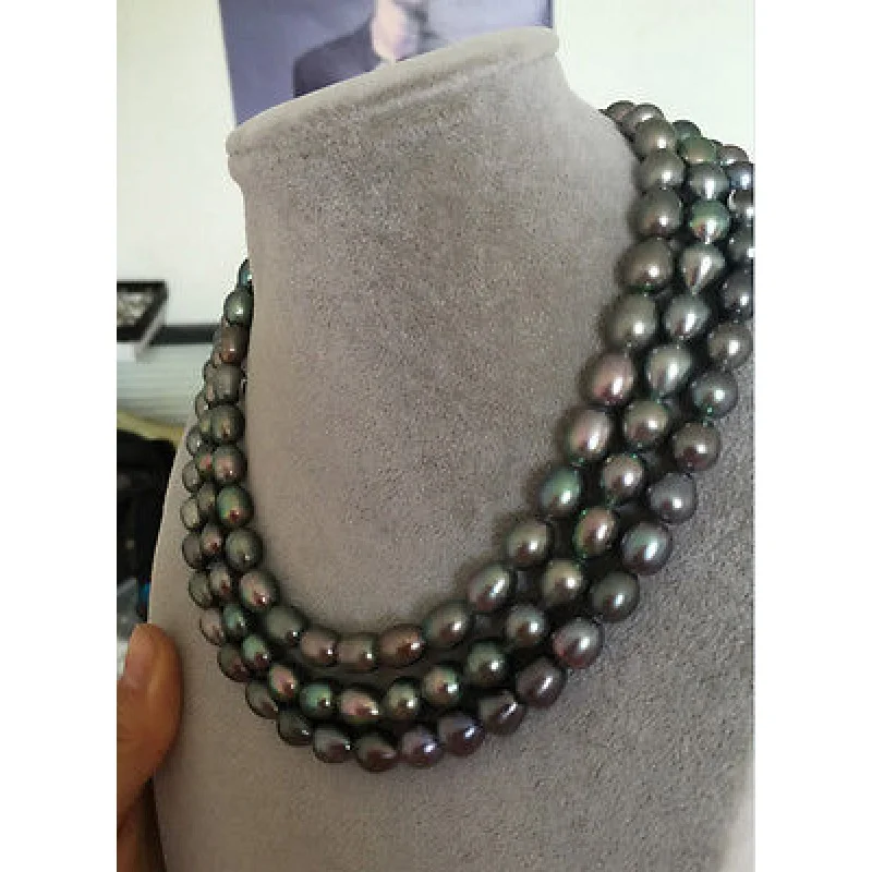 

48 дюймов, 14 КГП, 9-10 мм, барокко, peaco, зеленый жемчуг nelace