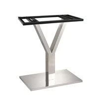 Restaurant Cafe Furniture Accessories Y Shape Pedestal Stainless Steel Table Leg for Glass Table