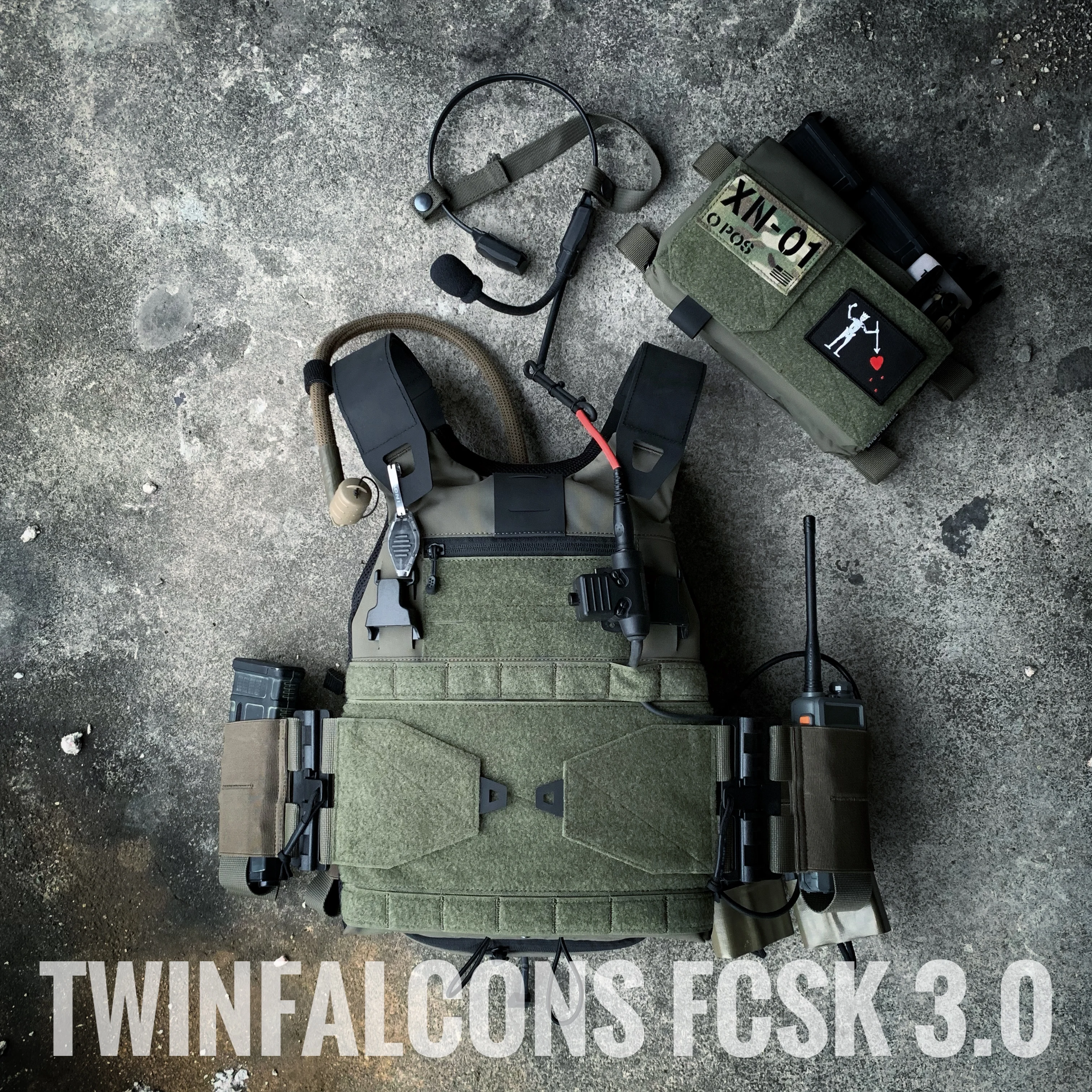 

TW-VT23 Delustering TwinFalcons FCSK 3.0 Low Profile Plate Carriers Ranger Green Airsoft CQB Wargame Military Hunting Police