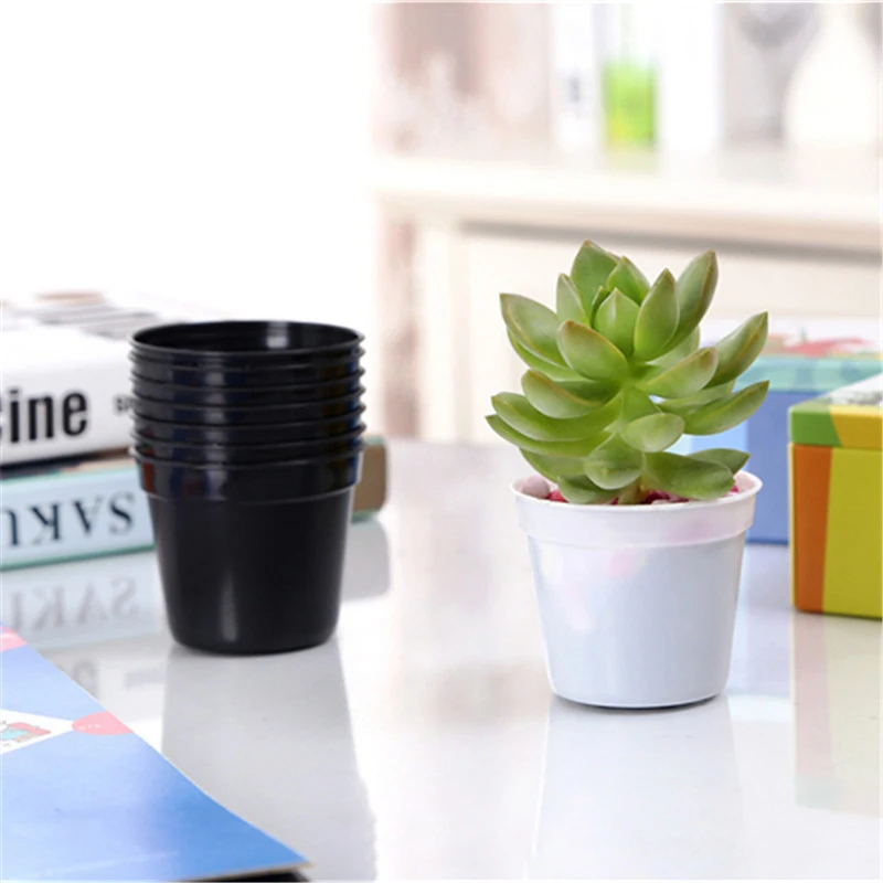 Маленький пластиковый круглый цветочный горшок украшение для дома и офиса
