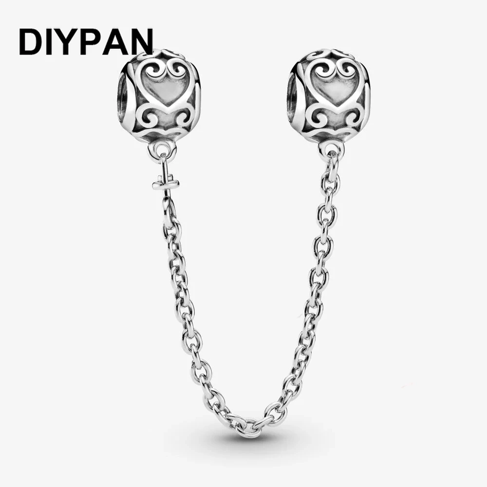 

Подходит для оригинальных браслетов Pandora, очаровательные сердца, безопасная цепочка, ожерелье, подвеска, ювелирные изделия