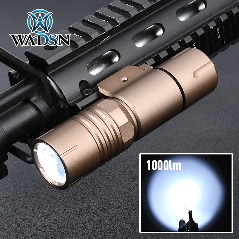 WADSN PDW350 PLHv2 Modlit Flashlight 18350 Tactical Weapon Light White LED 1000 Lumen Fit 20mm Rail Airsoft Hunting Gun Lamp