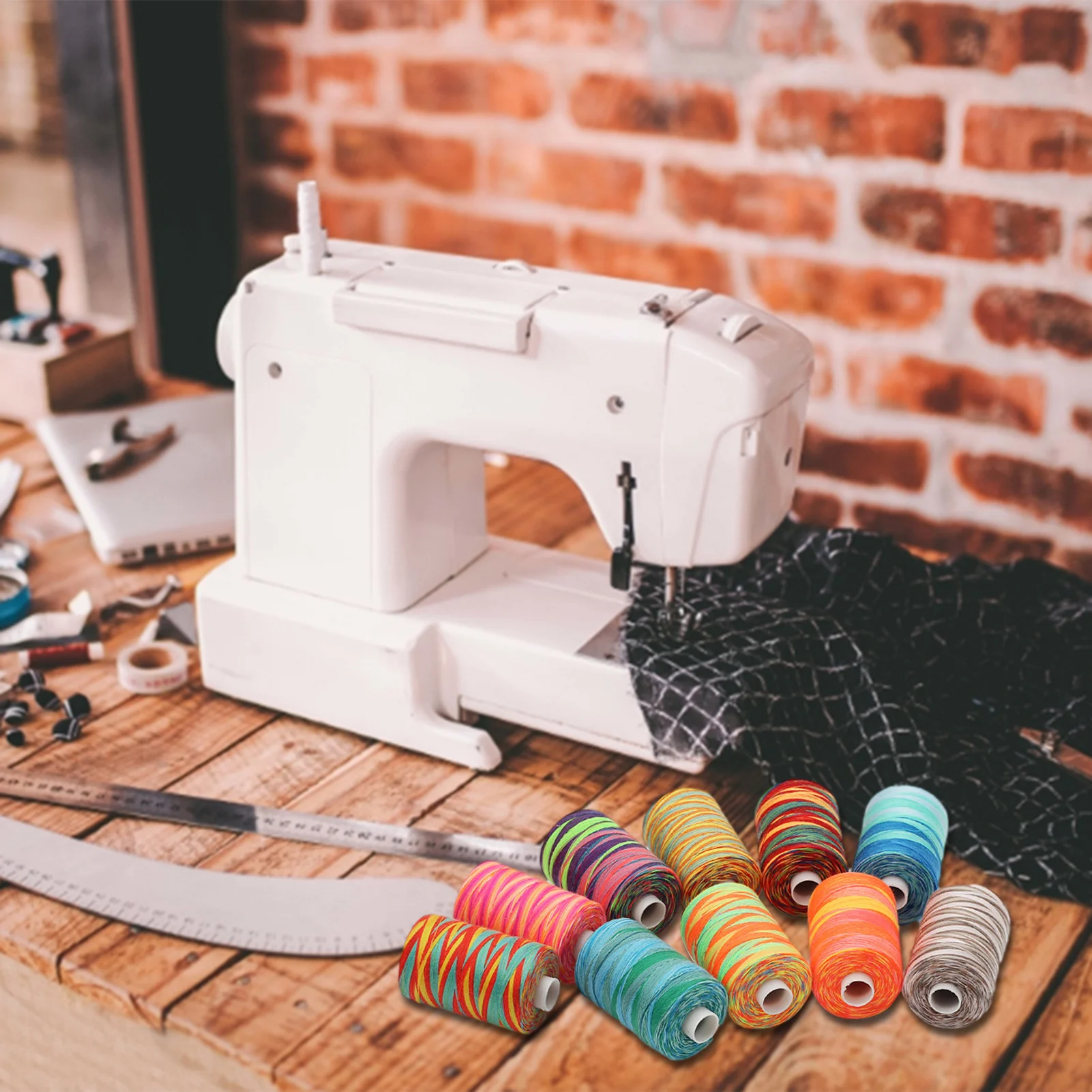 

Швейная машина, швейная нить, швейная машина, нить и аксессуары с чехлом, 10 шт, набор катушек, полиэфирная нить