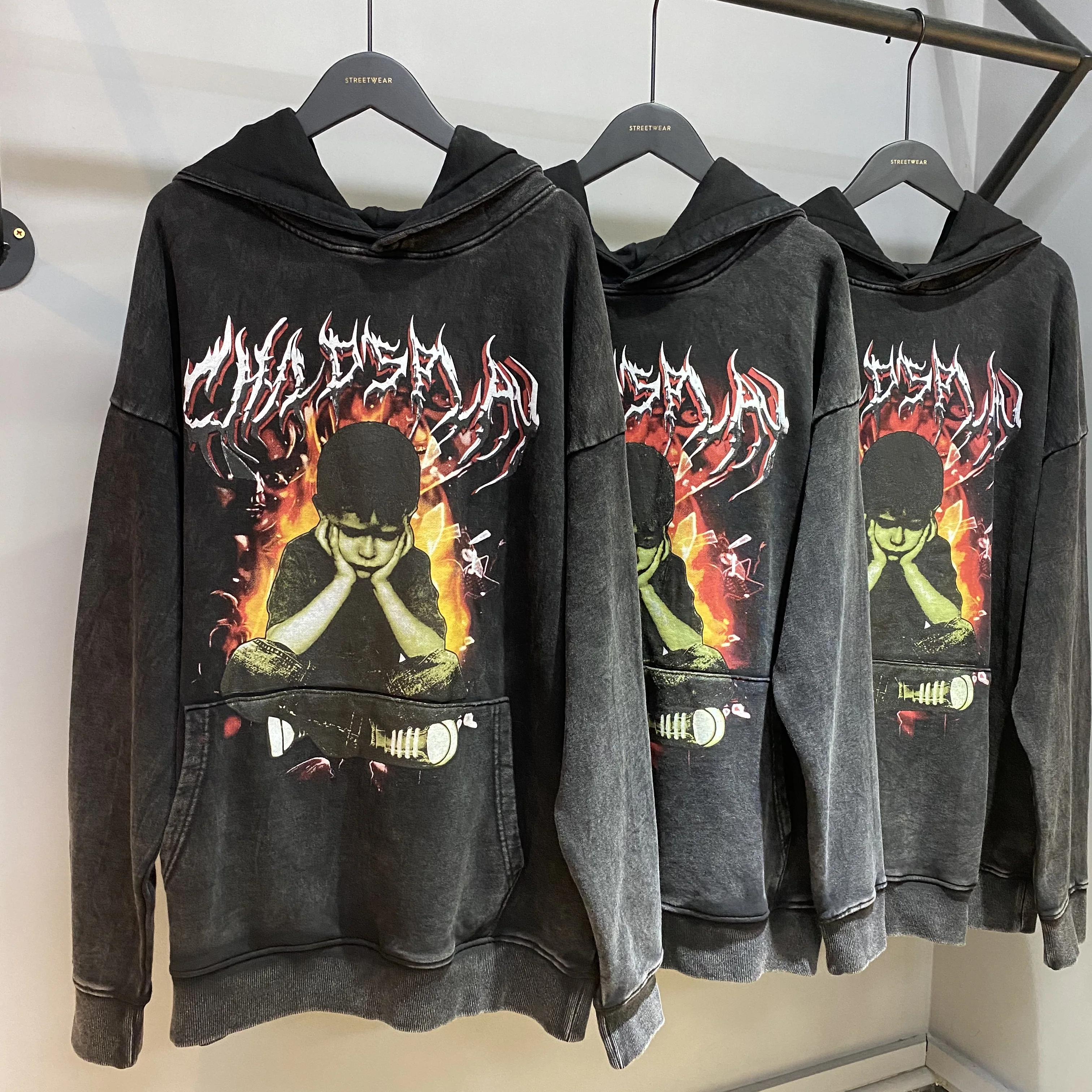 

Толстовка с рисунком аниме в стиле оверсайз, хлопковый свитшот с графическим принтом в стиле Харадзюку, уличная одежда в ретро стиле для муж...