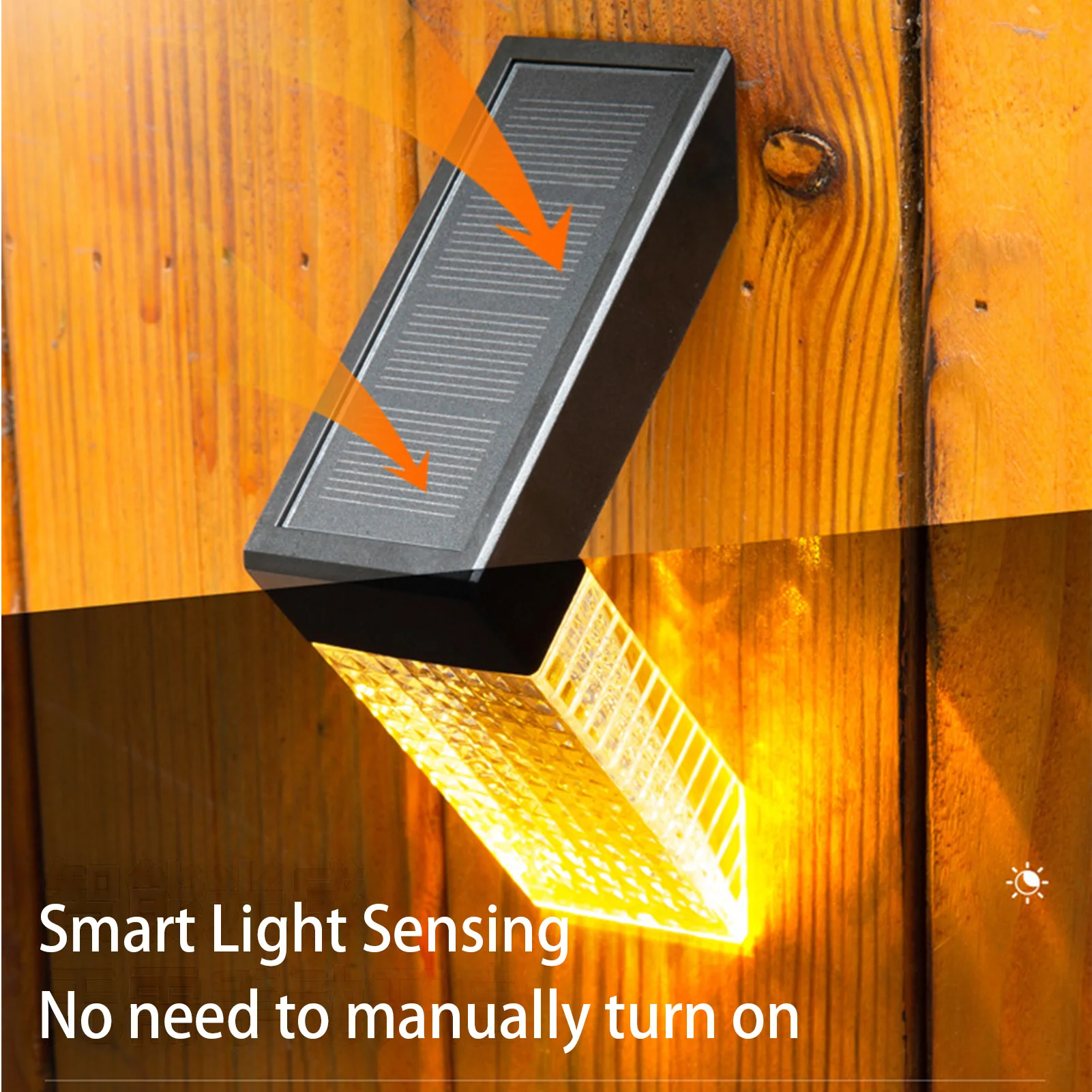 

2PC Solar Deck Lights, Led Solar Step Lights for Stair, Fence, Patio, Garden Pathway, Step SuperBright 2 Lighting Modes