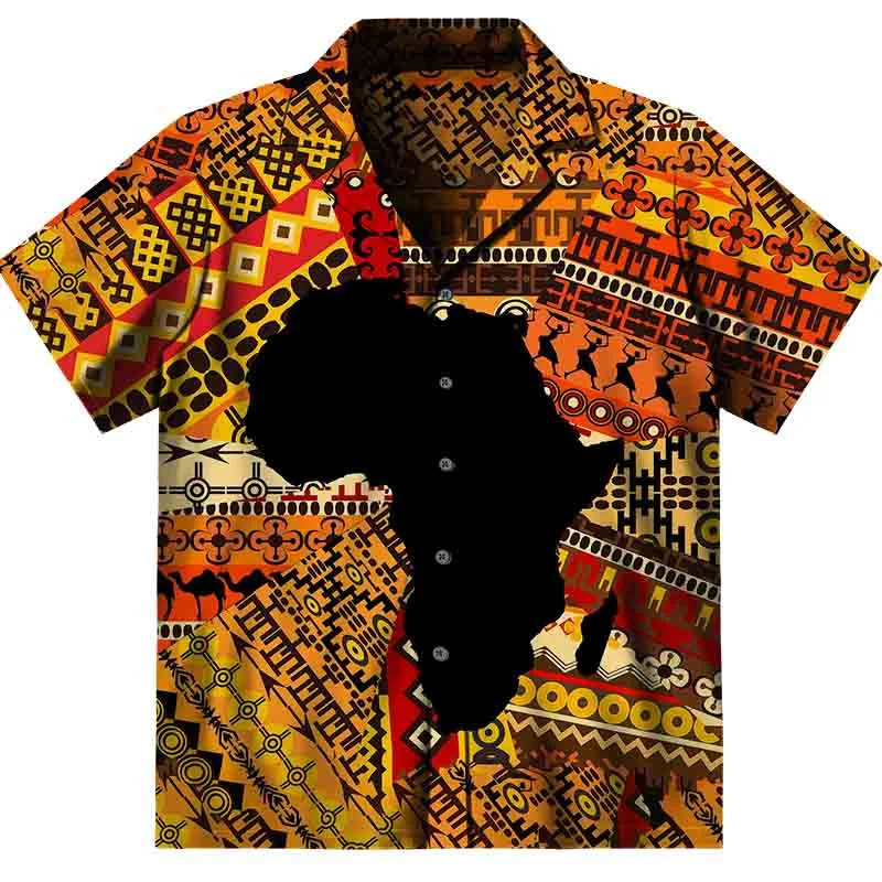 

2023 New Men's Short/Long Sleeve Top Oversized Vintage Printed Shirt Casual Social Luxury Classic Fashion Men's Clothing S-5XL