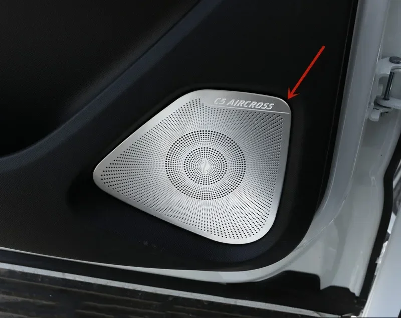 Для Citroen C5 AIRCROSS 2017-2022 нержавеющая сталь автомобильная дверь аудио декоративная