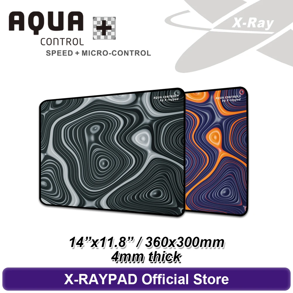 

360x300x4mm - Large / 14" x 11.8"X-raypad ROB Strata Aqua Control Plus Gaming Mouse Pads